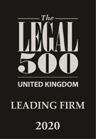 Legal 500 UK Leading Firm 2020